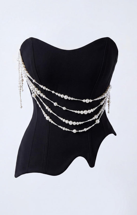 Corset cu perle